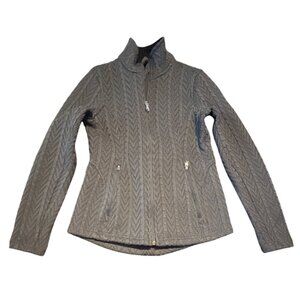 Spyder Women's Major Cable Stryke Fleece Full Zip‎ Jacket Weld Gray Size S